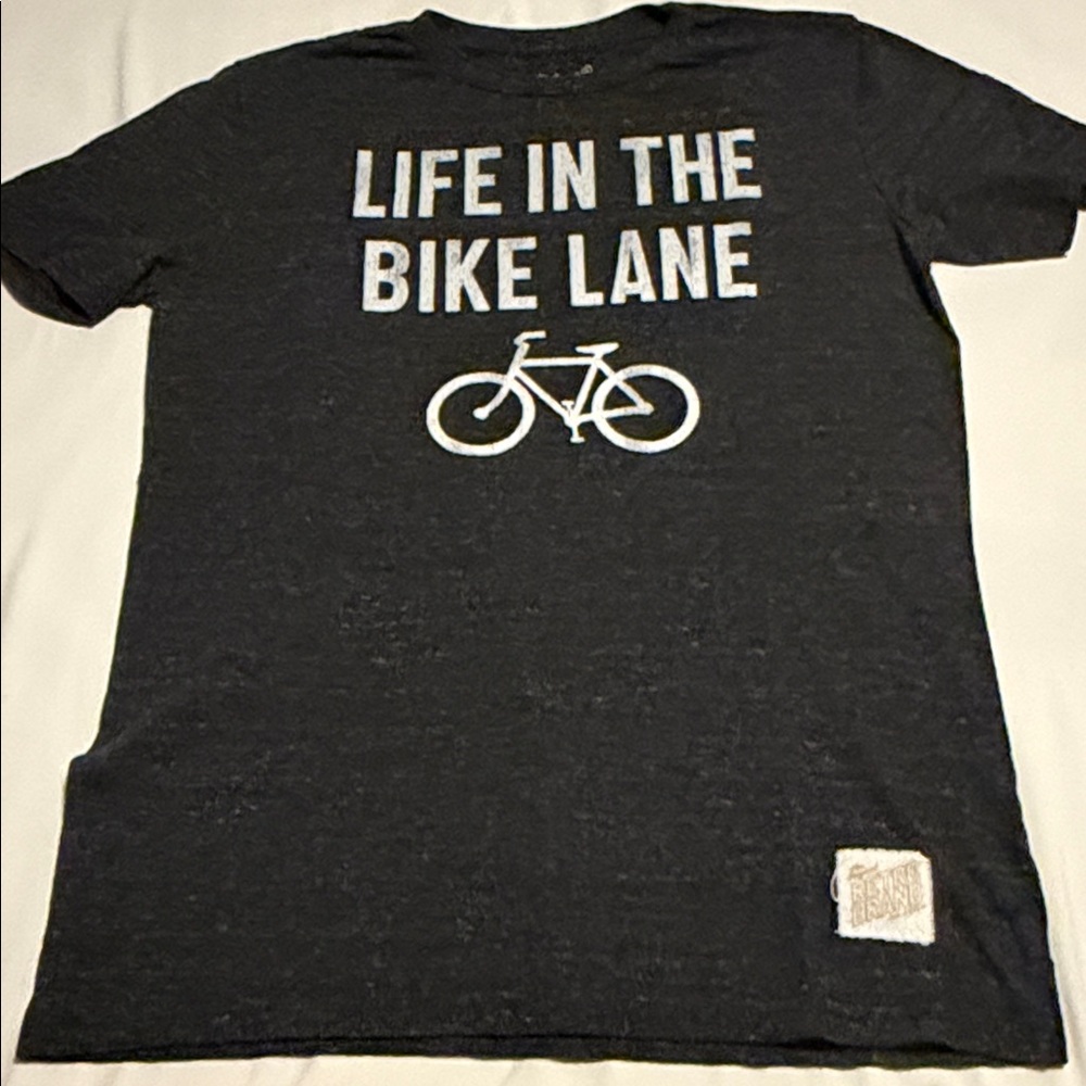 Original Retro Brand Black Graphic Tee with White Print